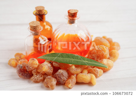 Frankincense or olibanum aromatic resin used in incense and perfumes. 106673072
