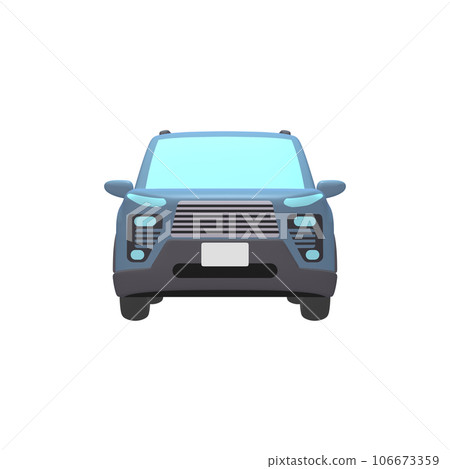 汽車插畫素材變形SUV藍色(1_3) 汽車插畫素材變形SUV藍色(1_3) 106673359