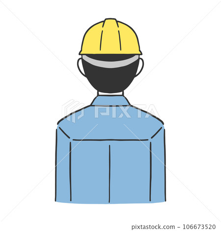男工人背影插畫素材 106673520