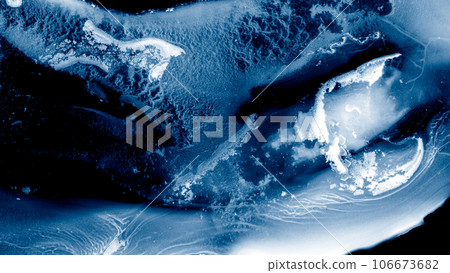 Blue glaciers, blue waves. Watercolor abstract image. Blue glaciers, blue waves. Watercolor abstract image. 106673682