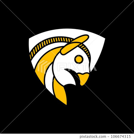 Animal shield homa bird illustration creative logo 106674315
