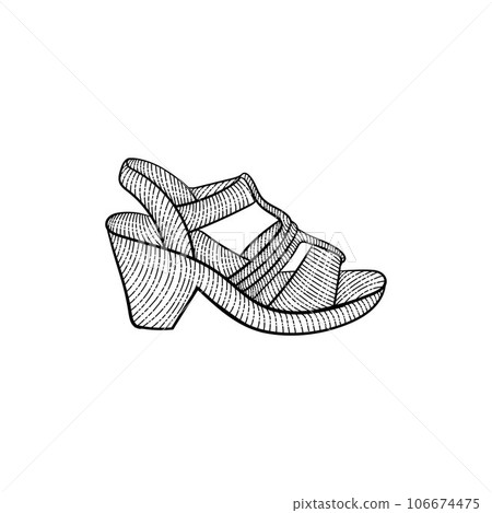 Slippers shoes woman elegant vintage design 106674475
