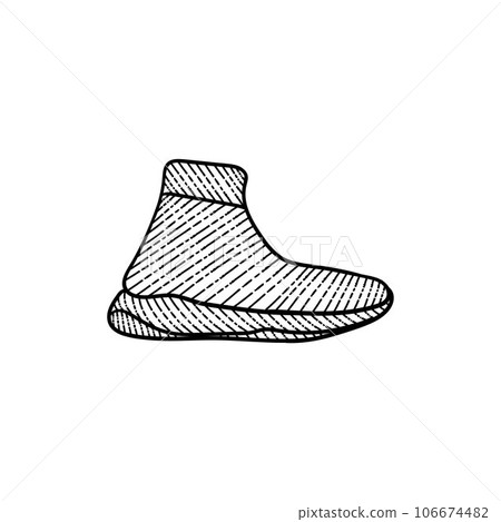 Ski boots line art illustration design 106674482