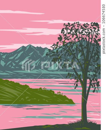Lake Havasu in California and Arizona USA WPA Art Poster Lake Havasu in California and Arizona USA WPA Art Poster 106674580