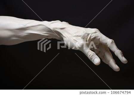 Plaster figure of a human hand 106674794