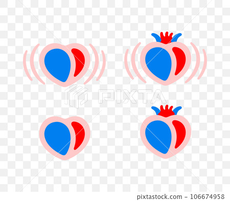 Heart, heartbeat, love, romance and positive emotions, graphic design. Medicine, internal organ, coronary, feeling and romantic, vector design and illustration 106674958