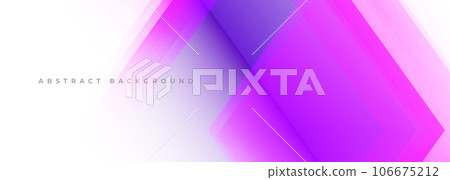 White and pink modern abstract wide banner with geometric shapes. Purple and white abstract background. White and pink modern abstract wide banner with geometric shapes. Purple and white abstract background. 106675212