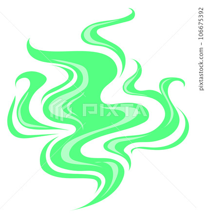 Toxic air. Poison smoke. Cartoon green smell 106675392