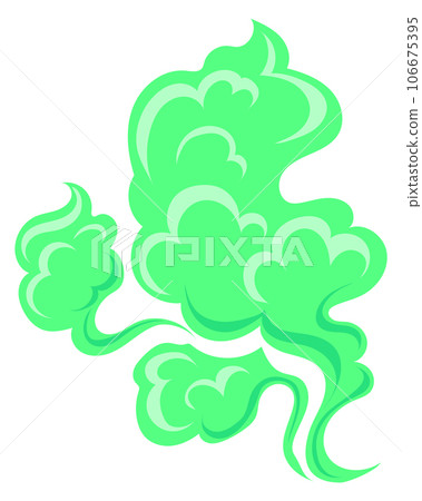 Poison cloud. Green toxic gas cartoon smoke Poison cloud. Green toxic gas cartoon smoke 106675395
