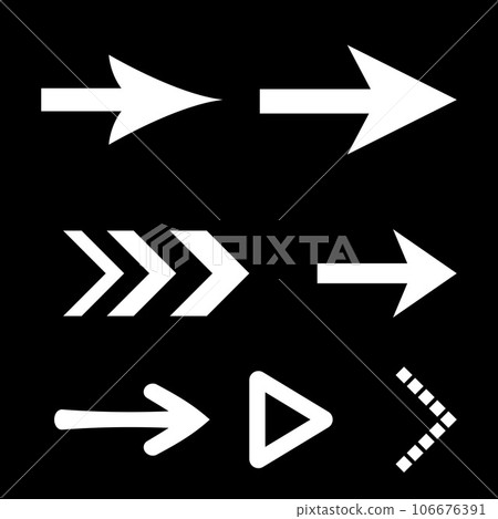 Icon Set of Flat Arrows 106676391