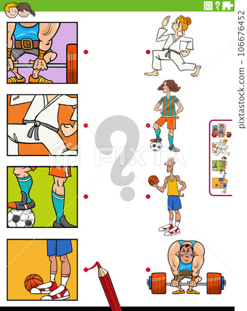 match sports disciplines and clippings educational game match sports disciplines and clippings educational game 106676452