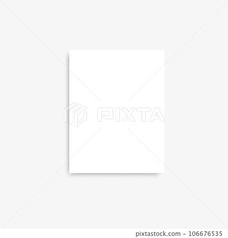 Realistic paper sheet isolated on white background. Vector Realistic paper sheet isolated on white background. Vector 106676535