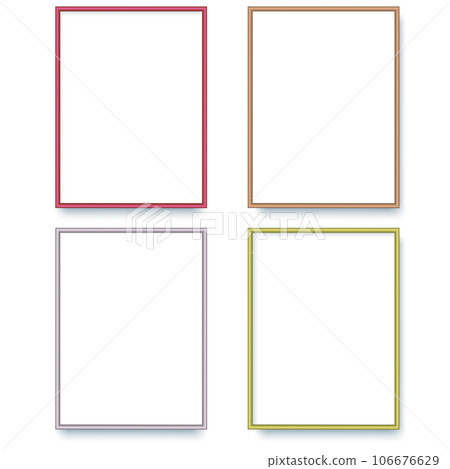 Realistic white blank picture frame. Vector Realistic white blank picture frame. Vector 106676629