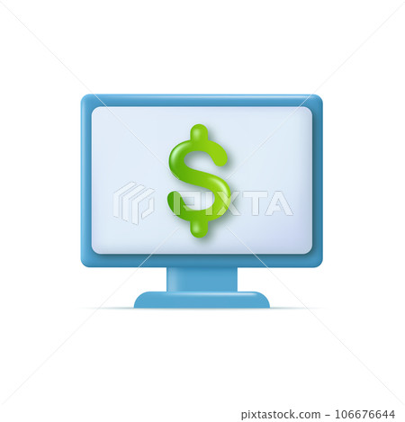 TV with dollar sign. Vector TV with dollar sign. Vector 106676644