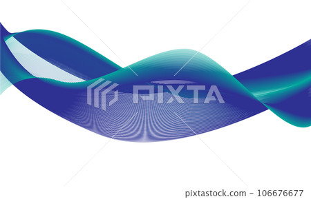 Wave with shadow. Abstract lines on a white background. 106676677