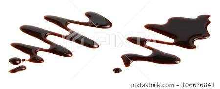 Balsamic vinegar isolated on white background with full depth of field. 106676841