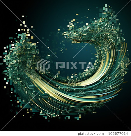 abstract particles sphere with explosion effect 106677014