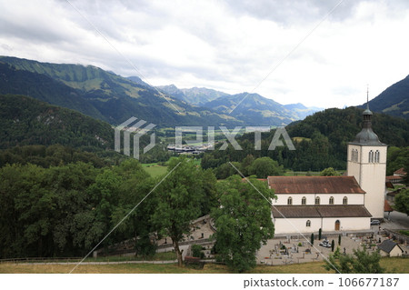 View of gruyères village, switzerland 106677187