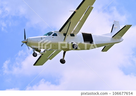 Light aircraft flying in the sky Light aircraft flying in the sky 106677654
