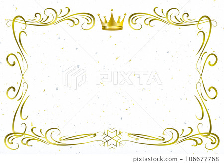 Antique decorative frame. Classy golden frame background. 106677768
