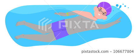 Kid swimming race. Water pool sport. Boy training Kid swimming race. Water pool sport. Boy training 106677804