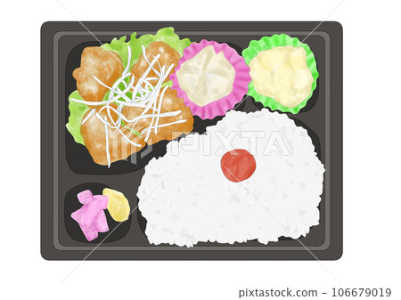 Take-out fried chicken bento (hand-drawn) Take-out fried chicken bento (hand-drawn) 106679019