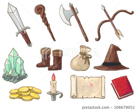 medieval adventure fantasy material illustration 106679052