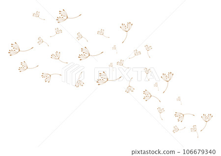 Dandelion Flower Logo Design Simple Vector Minimalist Symbol Template 106679340