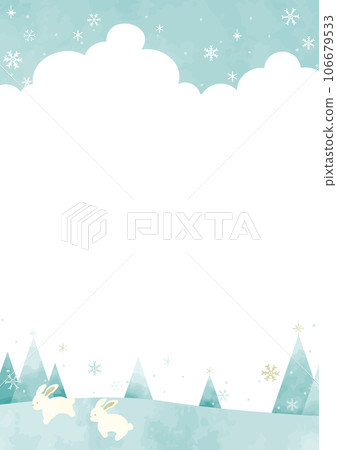 可愛的冬天背景插畫 106679533