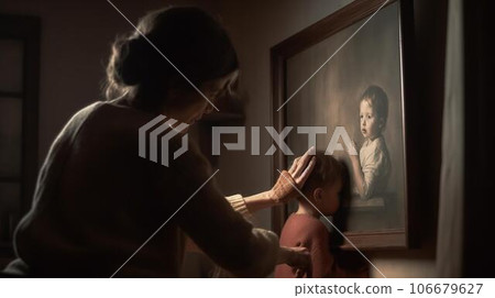 Images of child abuse, child abuse, domestic violence, and toxic parents 106679627