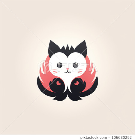 火焰形象貓標 106680292