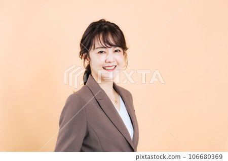 A smiling middle woman 106680369