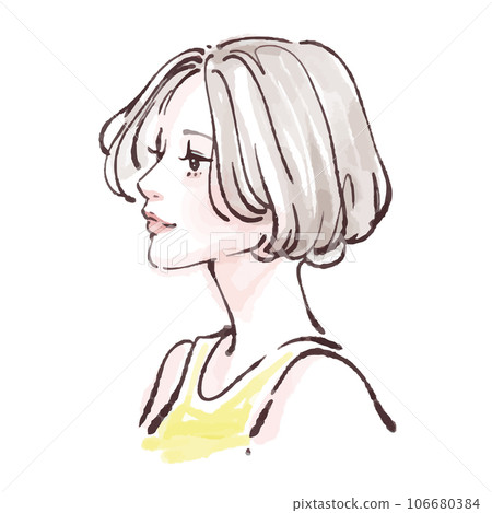 Female illustration material Female illustration material 106680384