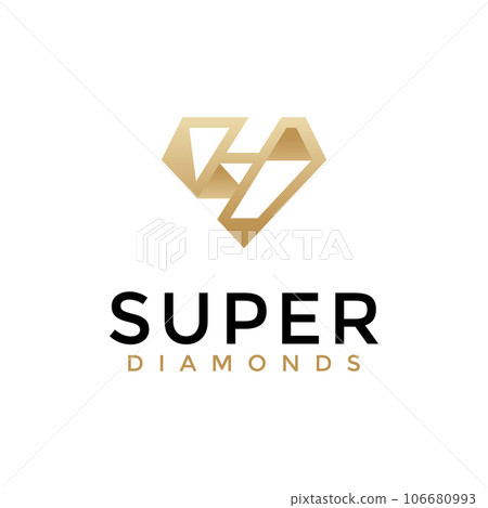 Vector super diamond logo creative letter S logo design 106680993