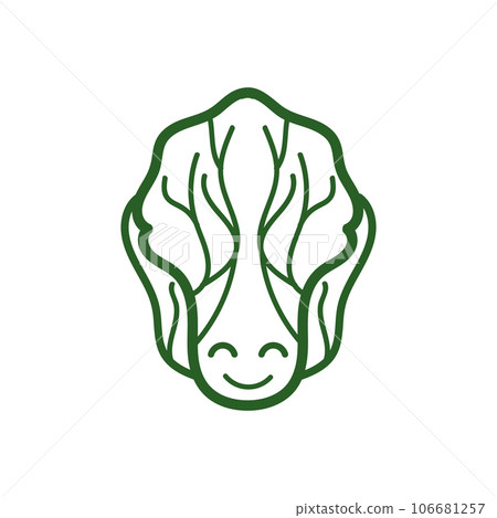 Kimchi Logo Design, Korean Traditional Food Vector, Cabbage Green Vegetable Logo Illustration, Company Brand Icon 106681257