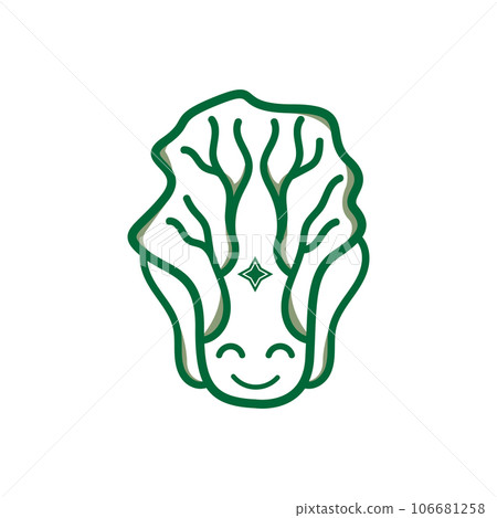 Kimchi Logo Design, Korean Traditional Food Vector, Cabbage Green Vegetable Logo Illustration, Company Brand Icon 106681258