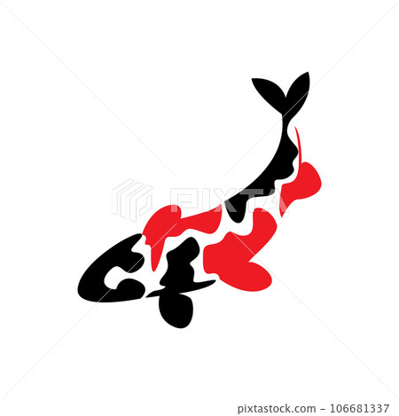 Koi Fish Logo Design, Chinese Lucky And Triumph Ornamental Fish Vector, Company Brand Gold Fish Icon 106681337