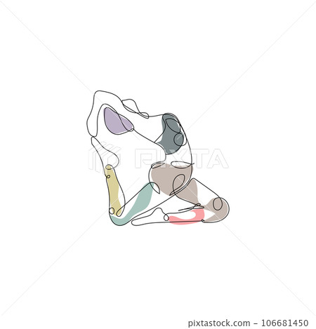 Pilates sitting pose logo icon symbol a calming yoga exercise that moves the whole body 106681450