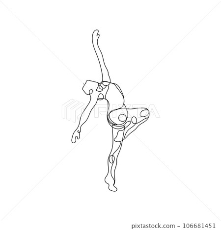 Pilates sitting pose logo icon symbol a calming yoga exercise that moves the whole body 106681451