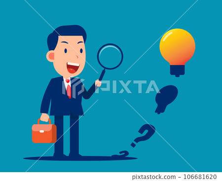 Problem solving process. Business search creative idea concept Problem solving process. Business search creative idea concept 106681620