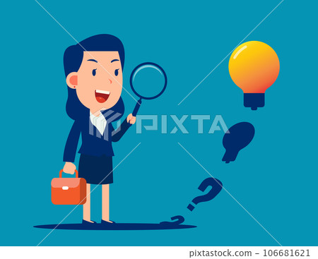 Problem solving process. Business search creative idea concept Problem solving process. Business search creative idea concept 106681621