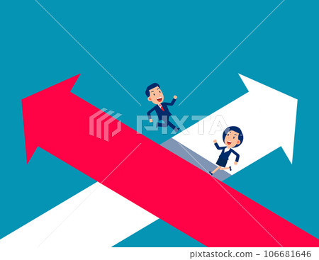 Business person choose different directions. Business vector illustration 106681646