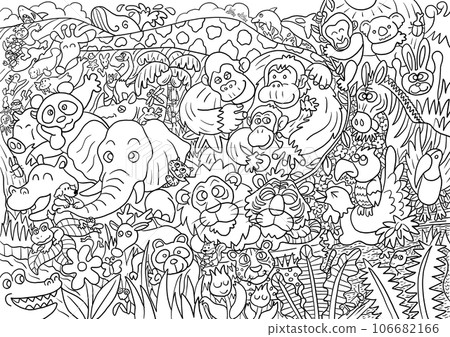 animal coloring book animal coloring book 106682166