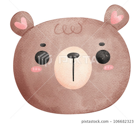 Cute Teddy bear watercolor cartoon hand painting illustration Cute Teddy bear watercolor cartoon hand painting illustration 106682323