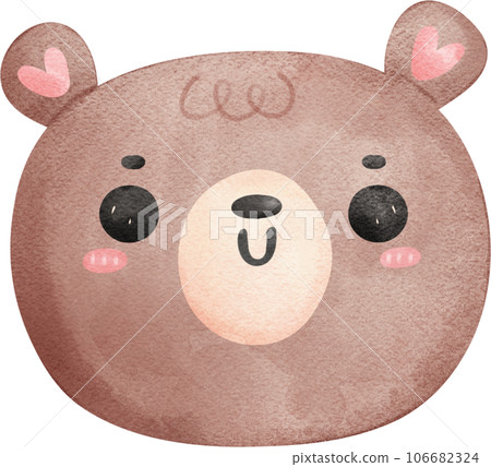 Cute Teddy bear watercolor cartoon hand painting illustration Cute Teddy bear watercolor cartoon hand painting illustration 106682324