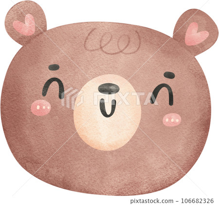 Cute Teddy bear watercolor cartoon hand painting illustration Cute Teddy bear watercolor cartoon hand painting illustration 106682326