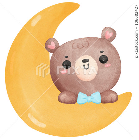 cute teddy bear baby shower boy watercolor hand painting illustration cute teddy bear baby shower boy watercolor hand painting illustration 106682427