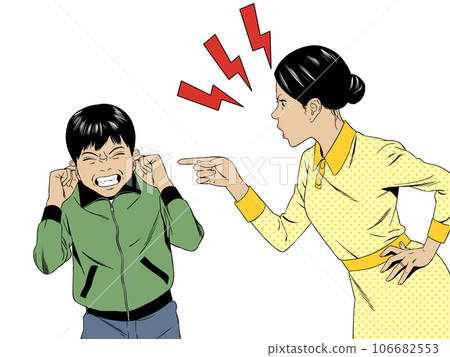 昭和時代被母親責罵的男孩 106682553