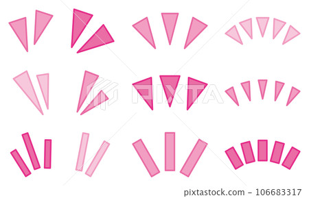 Reaction, awareness, inspiration, simple pink icon set 106683317