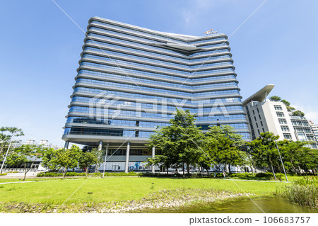 Building view of the Taipei Far Eastern Telecom Park (Tpark) in New Taipei City, Taiwan. Building view of the Taipei Far Eastern Telecom Park (Tpark) in New Taipei City, Taiwan. 106683757